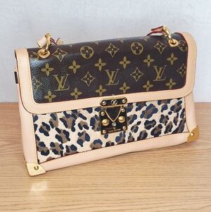 Authentic Louis Vuitton Limited Edition Monogram Leopard Adele Bag - 2006